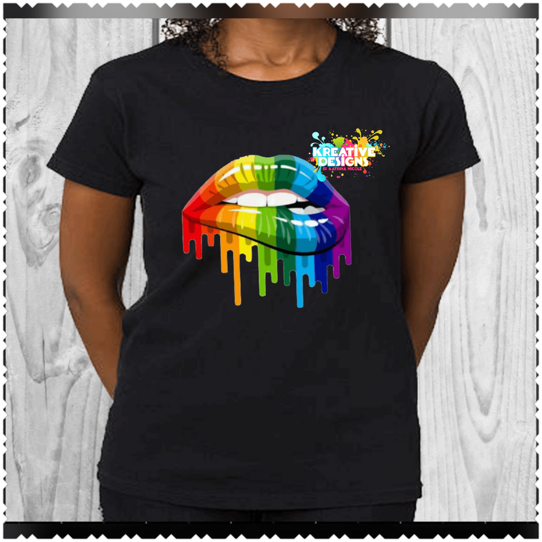 Rainbow Dripping Lips