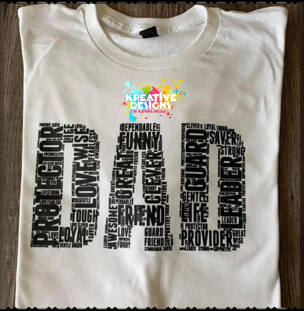 Dad Word Cloud (black text)